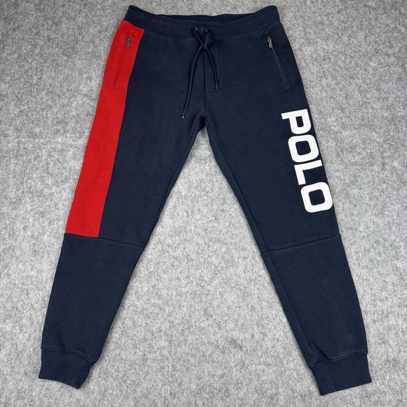 Polo Ralph Lauren Other - Polo Ralph Lauren Performance Joggers Mens S Double Knit Preppy Casual Navy Blue